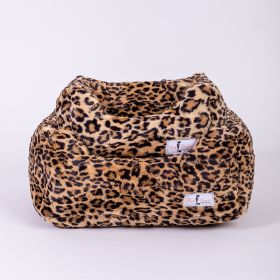 Cashmere Dog Bed (Color: Leopard, size: SM)