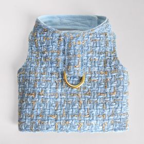 Chantel Tweed Dog Harness (Color: Blue, size: MD)