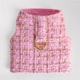 Chantel Tweed Dog Harness (Color: Bubblegum Pink, size: MD)