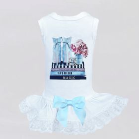 Fashionista Dog Dress (Color: White, size: XS)