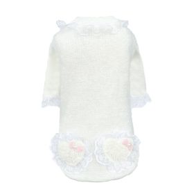Little Lamb Dog Sweater (Color: Ivory, size: MD)