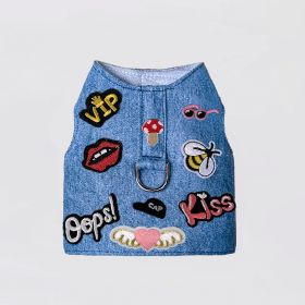 Rebel Dog Harness (Color: Denim, size: XS)