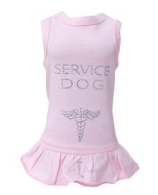 Service Dog Dress (Color: Pink, size: LG)
