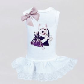 Out n About Dog Dress (Color: White, size: MD)
