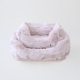 Luxe Dog Bed (Color: Blush, size: LG)