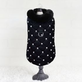 Glamour Baby Dog Coat (Color: Caviar, size: LG)