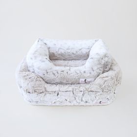 Deluxe Dog Bed (Color: Pearl Leopard, size: SM)