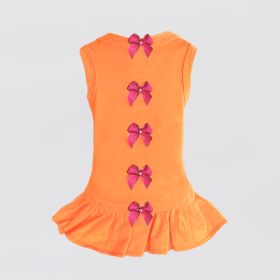 Summer Dreams Dog Dress (Color: Orange, size: SM)