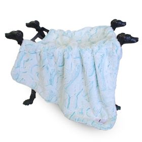 Whisper Dog Blanket (Color: Aqua, size: LG)